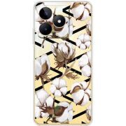 Прозрачный чехол BoxFace Realme Note 50 Cotton flowers
