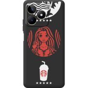 Черный чехол BoxFace Realme Note 50 RedWhite Coffee