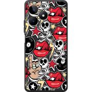 Черный чехол BoxFace Realme Note 50 Rock Graffiti