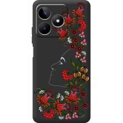 Черный чехол BoxFace Realme Note 50 3D Ukrainian Muse