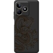 Черный чехол BoxFace Realme Note 50 Chinese Dragon
