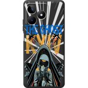 Черный чехол BoxFace Realme Note 50 Привид Києва в дії