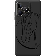 Черный чехол BoxFace Realme Note 50 Horse