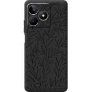 Черный чехол BoxFace Realme Note 50 Leaves