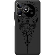 Черный чехол BoxFace Realme Note 50 Hugin and Munin