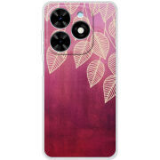 Чехол BoxFace Tecno Spark 20 Gold Leaves