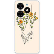 Чехол BoxFace Tecno Spark 20 Flower Hands