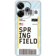 Прозрачный чехол BoxFace Xiaomi Redmi 13 Ticket Springfield