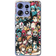 Чехол BoxFace Motorola Edge 50 Pro Anime Stickers