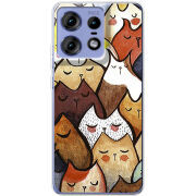 Чехол BoxFace Motorola Edge 50 Pro Sleepy Cats