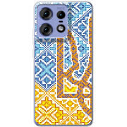 Чехол BoxFace Motorola Edge 50 Pro Тризуб Вишивка
