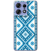 Чехол BoxFace Motorola Edge 50 Pro Блакитний Орнамент