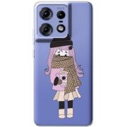 Прозрачный чехол BoxFace Motorola Edge 50 Pro Winter Morning Girl