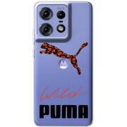 Прозрачный чехол BoxFace Motorola Edge 50 Pro Wild Cat