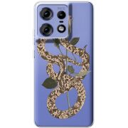 Прозрачный чехол BoxFace Motorola Edge 50 Pro Glamor Snake
