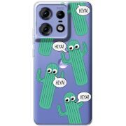 Прозрачный чехол BoxFace Motorola Edge 50 Pro с 3D-глазками HIYA