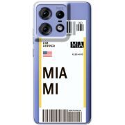 Прозрачный чехол BoxFace Motorola Edge 50 Pro Ticket Miami