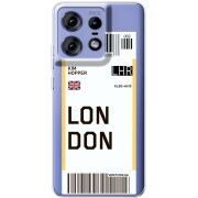 Прозрачный чехол BoxFace Motorola Edge 50 Pro Ticket London