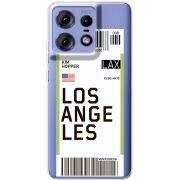 Прозрачный чехол BoxFace Motorola Edge 50 Pro Ticket Los Angeles