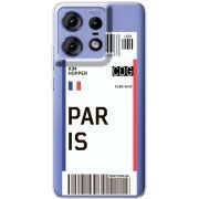 Прозрачный чехол BoxFace Motorola Edge 50 Pro Ticket Paris