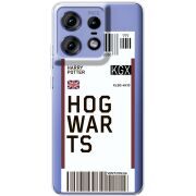 Прозрачный чехол BoxFace Motorola Edge 50 Pro Ticket Hogwarts