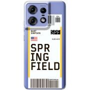 Прозрачный чехол BoxFace Motorola Edge 50 Pro Ticket Springfield