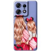 Прозрачный чехол BoxFace Motorola Edge 50 Pro Mouse Girls