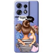 Прозрачный чехол BoxFace Motorola Edge 50 Pro Super Mama