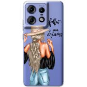 Прозрачный чехол BoxFace Motorola Edge 50 Pro Follow Your Dreams