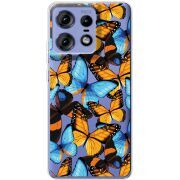 Прозрачный чехол BoxFace Motorola Edge 50 Pro Butterfly Morpho