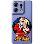 Прозрачный чехол BoxFace Motorola Edge 50 Pro Cool Santa