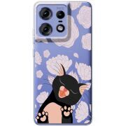 Прозрачный чехол BoxFace Motorola Edge 50 Pro Meow