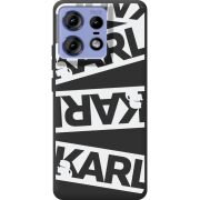 Черный чехол BoxFace Motorola Edge 50 Pro White Karl