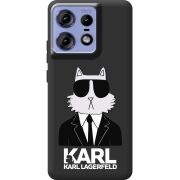 Черный чехол BoxFace Motorola Edge 50 Pro Cat in Black