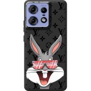 Черный чехол BoxFace Motorola Edge 50 Pro looney bunny