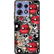 Черный чехол BoxFace Motorola Edge 50 Pro Rock Graffiti