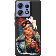 Черный чехол BoxFace Motorola Edge 50 Pro Tanker Girl
