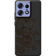 Черный чехол BoxFace Motorola Edge 50 Pro Chinese Dragon