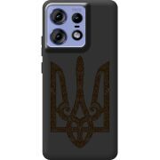 Черный чехол BoxFace Motorola Edge 50 Pro Ukrainian Trident