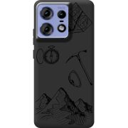Черный чехол BoxFace Motorola Edge 50 Pro Mountains
