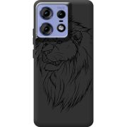 Черный чехол BoxFace Motorola Edge 50 Pro Lion
