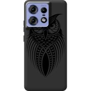 Черный чехол BoxFace Motorola Edge 50 Pro Owl