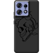 Черный чехол BoxFace Motorola Edge 50 Pro Skull and Roses