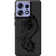 Черный чехол BoxFace Motorola Edge 50 Pro Snake