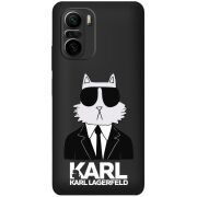 Черный чехол BoxFace Xiaomi Poco F3 Cat in Black
