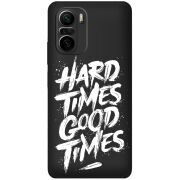 Черный чехол BoxFace Xiaomi Poco F3 Hard Times Good Times