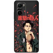 Черный чехол BoxFace Xiaomi Poco F3 Атака Титанов Леви