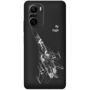 Черный чехол BoxFace Xiaomi Poco F3 Військовий літак