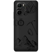 Черный чехол BoxFace Xiaomi Poco F3 Mountains
