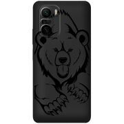 Черный чехол BoxFace Xiaomi Poco F3 Grizzly Bear